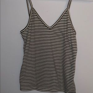 Skinny trap striped tank